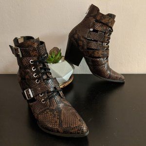 Steve Madden Brown Snake Skin Palermo Boot